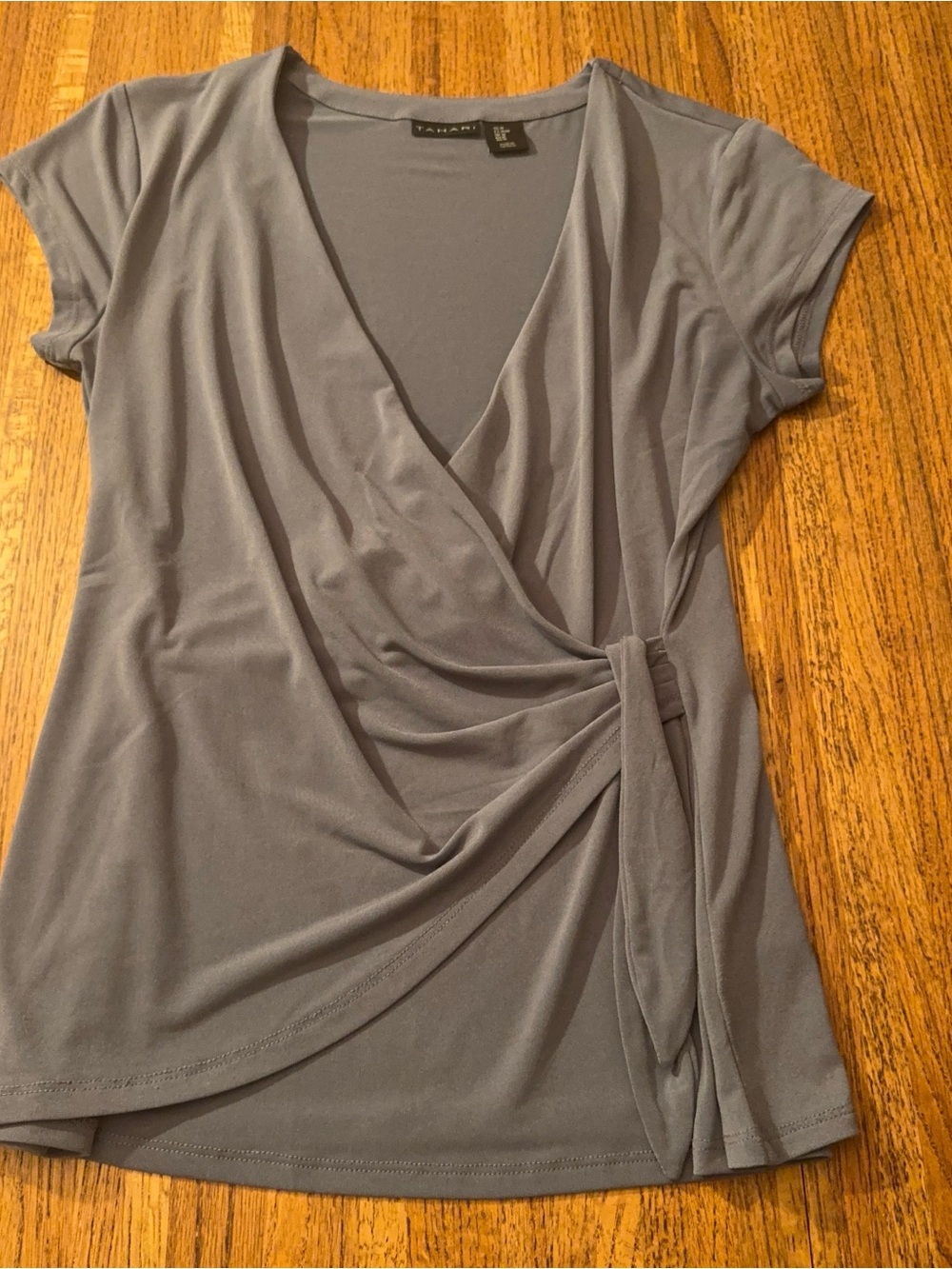 Tahari Faux-Wrap Jersey Knit Top Duo - Picture 6 of 11